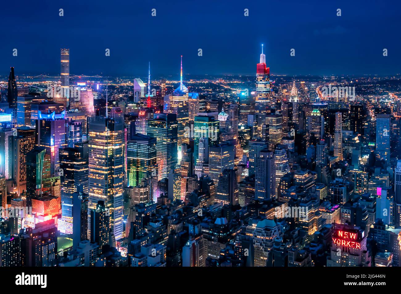 La Ciudad de Nueva York por la noche Foto de stock