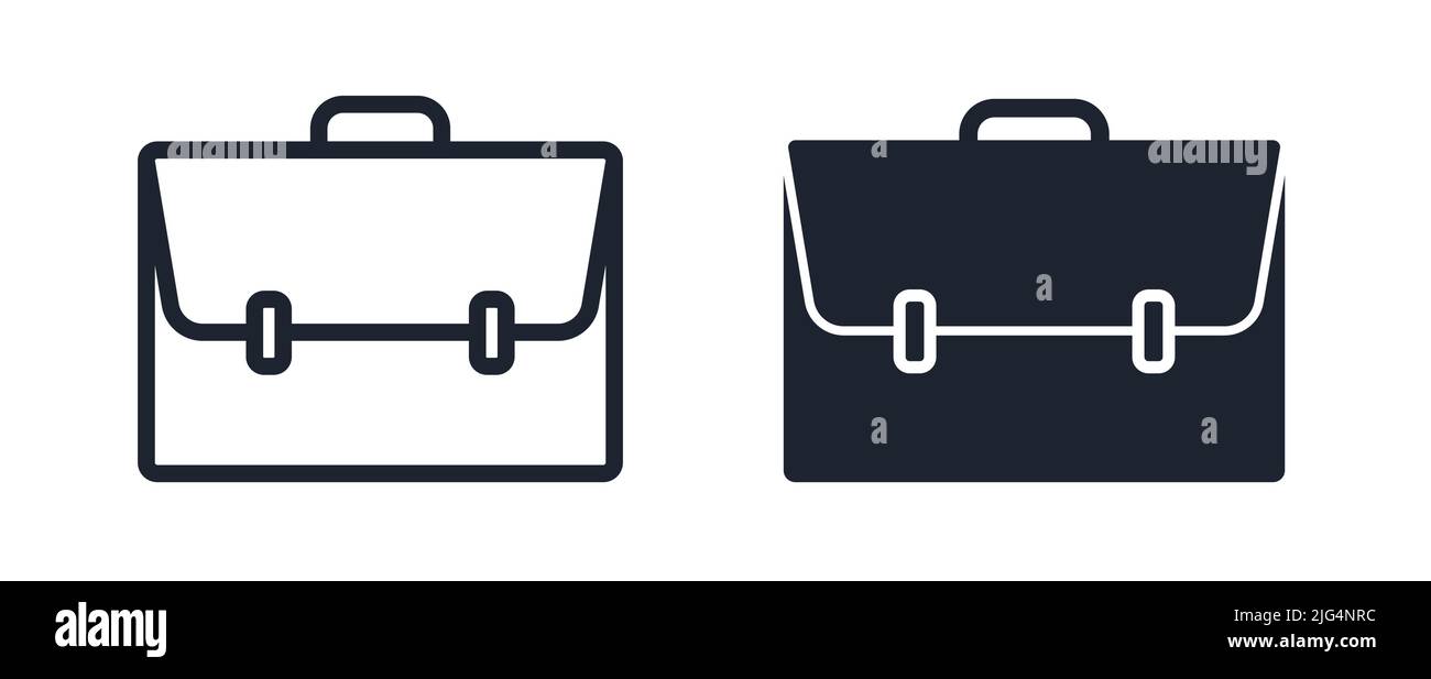 Símbolo de maletín y estuche de accesorio icono de ilustración de vector Ilustración del Vector