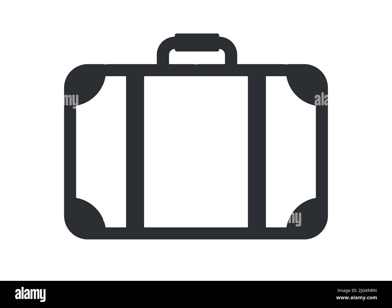 Equipaje o maleta bolsa de viaje símbolo portmanteau vector icono Ilustración del Vector
