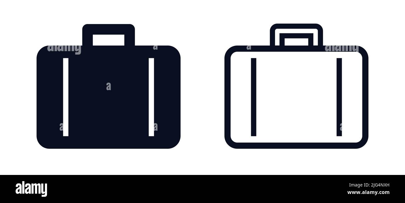 Maletín de equipaje portmanteau o bolsa de viaje símbolo ilustración de vector icono Ilustración del Vector
