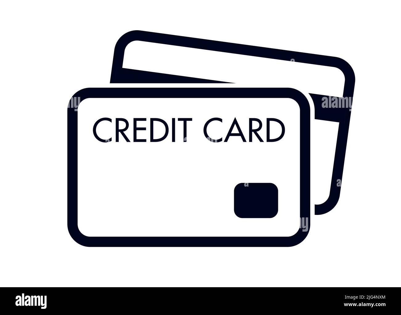 Símbolo de tarjeta de crédito para el icono de ilustración de vector de pago Ilustración del Vector