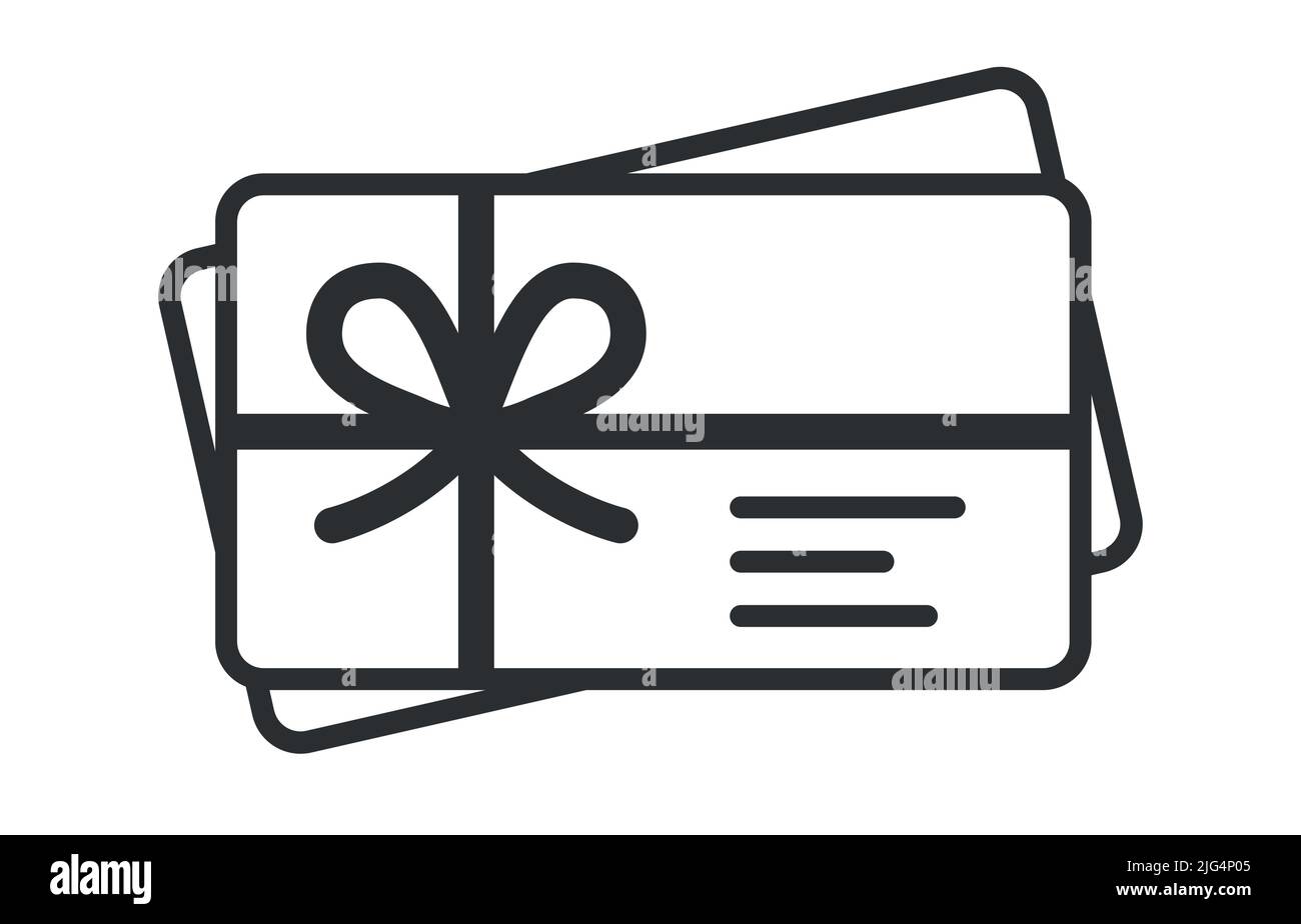 Pila de tarjetas de crédito con tarjetas de regalo con símbolo de cinta y un icono con ilustración de vector de valor Ilustración del Vector