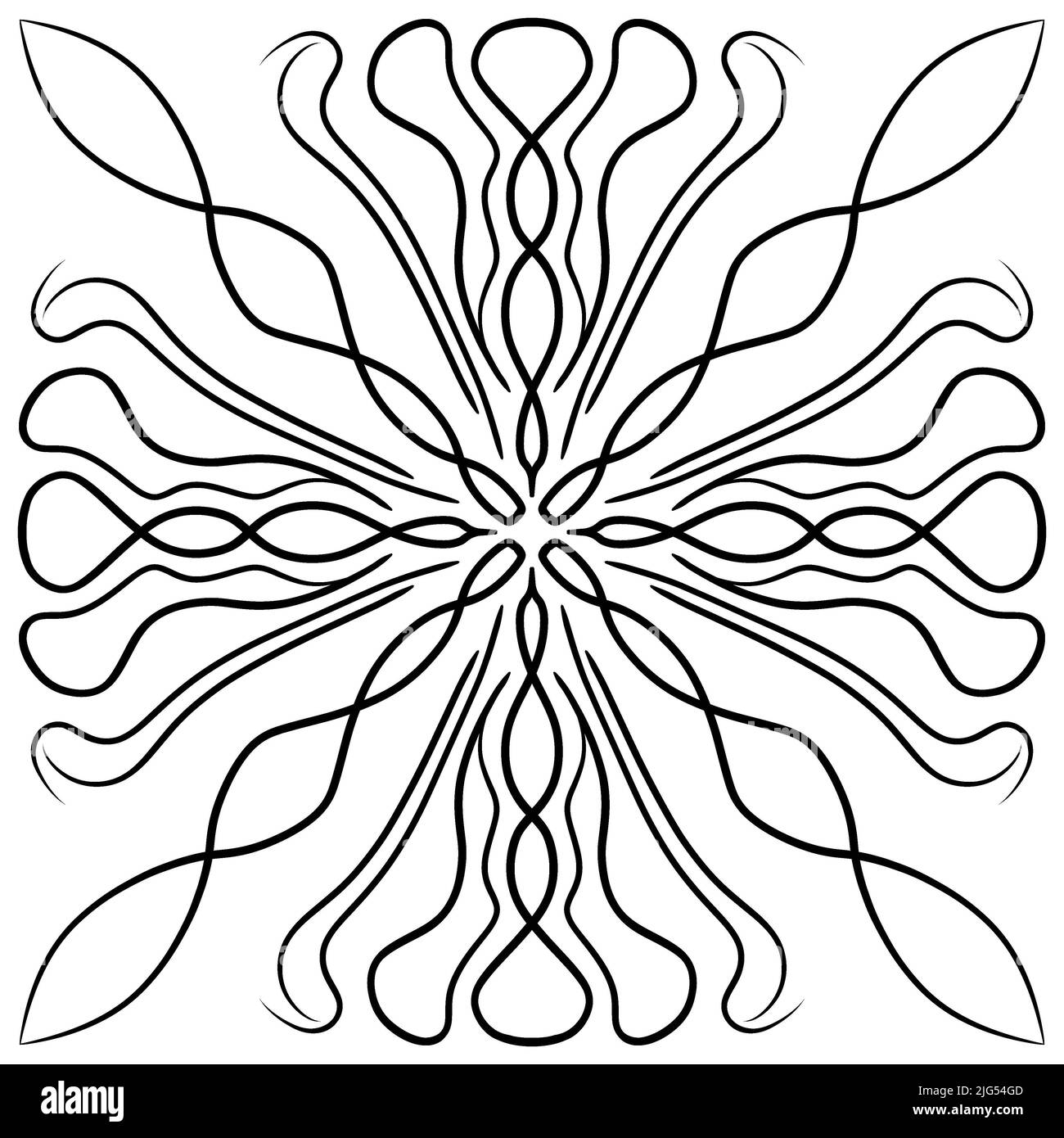 Diseño dibujado a mano sin costuras. Diseño geométrico abstracto en blanco y negro Foto de stock