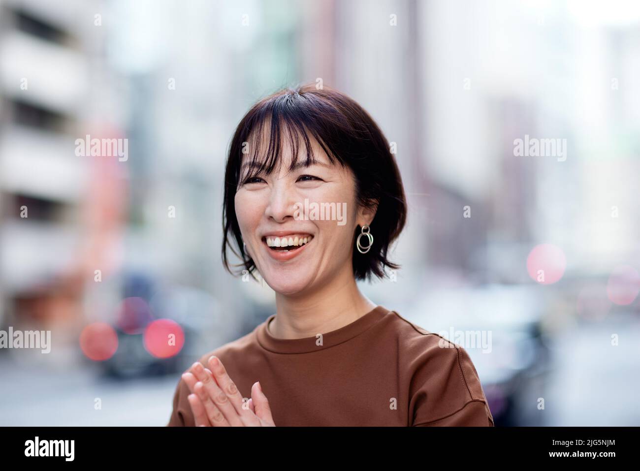 Retrato de mujer japonesa Foto de stock
