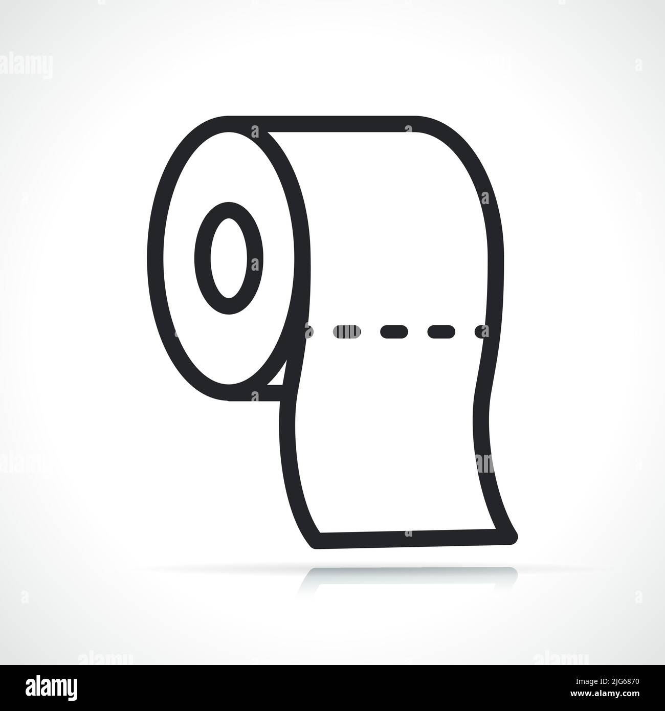 Rollo de papel higiénico servilletas icono de línea Ilustración del Vector