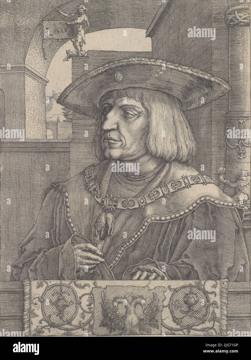 Maximiliano I, 1520. Foto de stock
