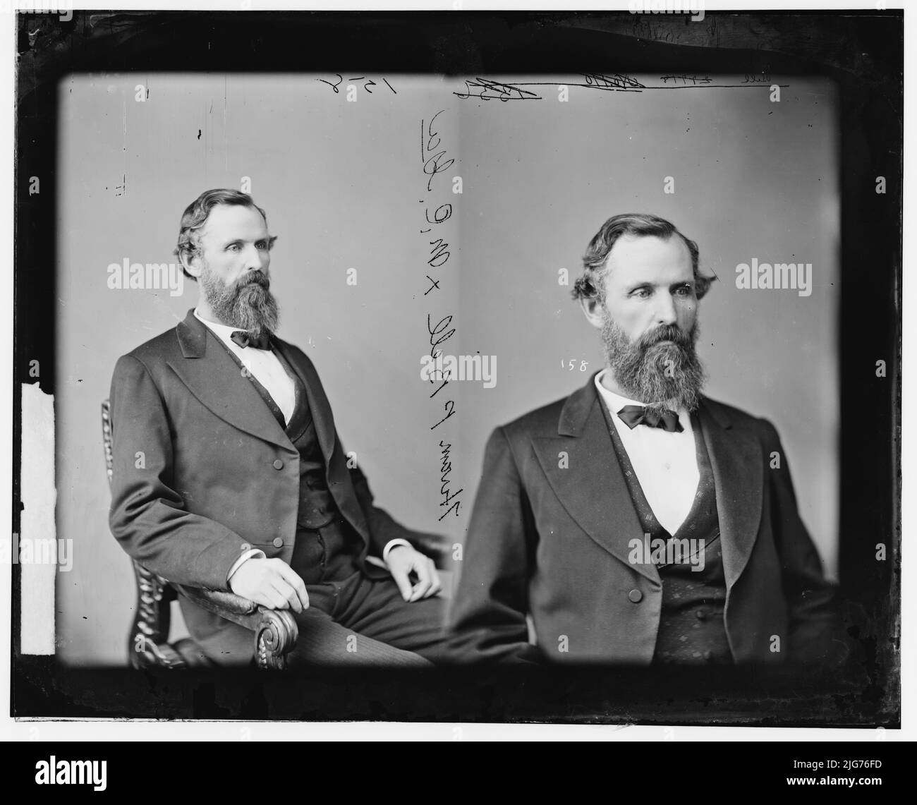 Hiram P. Bell de Ga. M. C. [Miembro del Congreso?], entre 1865 y 1880. [Político, supremacista blanco, dueño de esclavos]. Foto de stock