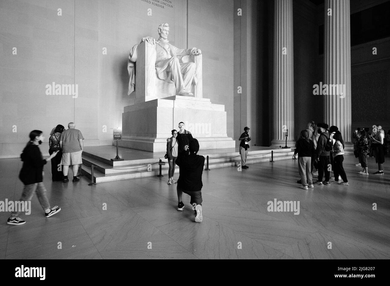 Lincoln Memorial auf der National Mall; Washington DC, Vereinigte Staaten von Amerika Foto de stock