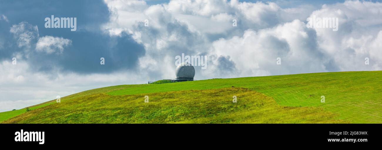 Panorama de la Wasserkuppe en el Rhön de Hesse Foto de stock