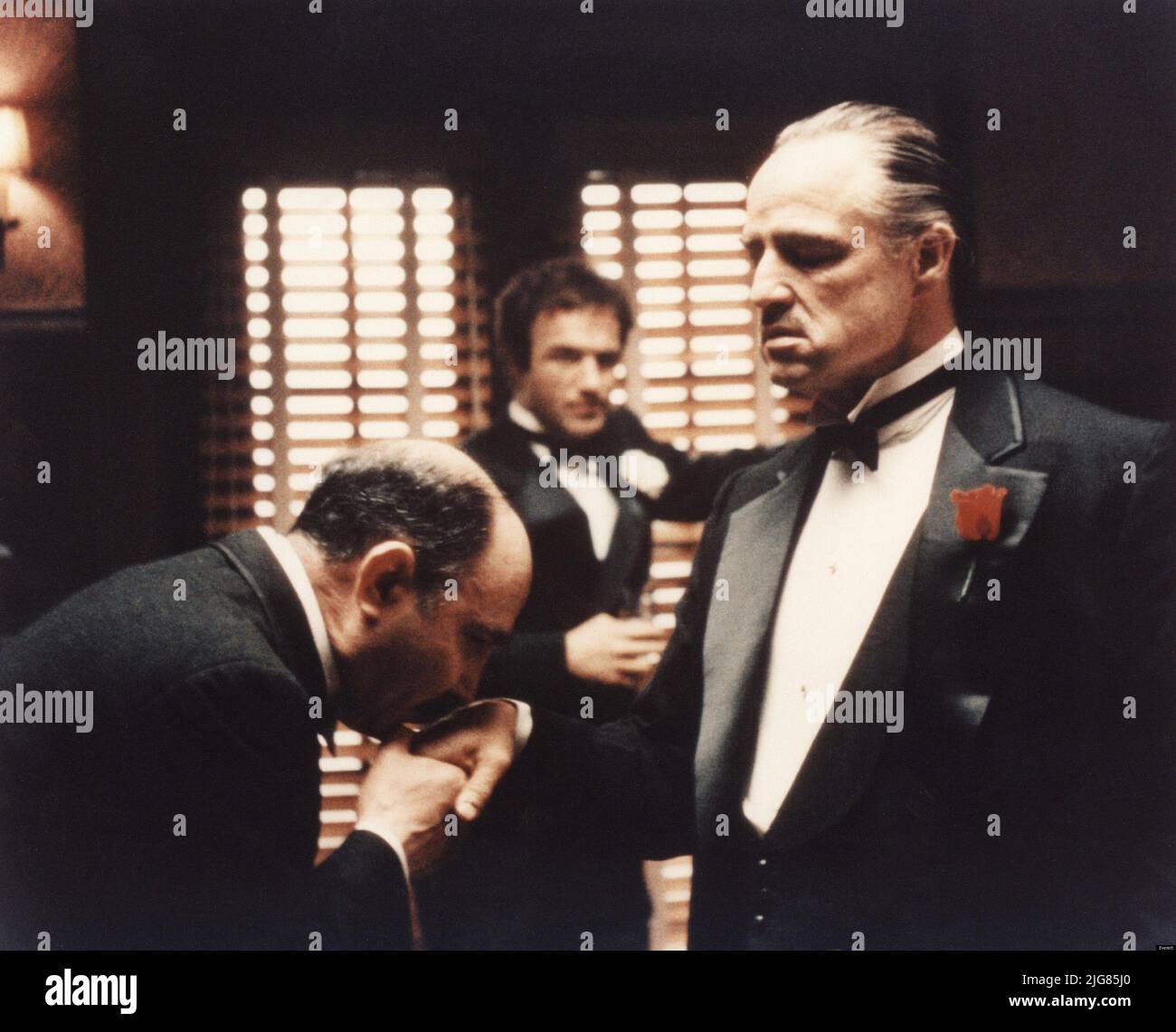 El Padrino (1972) James Caan, Marlon Brando & Salvatore Corsitto *Filmstill - Sólo para uso editorial* CAP/KFS Crédito: FS/Capital/MediaPunch Foto de stock