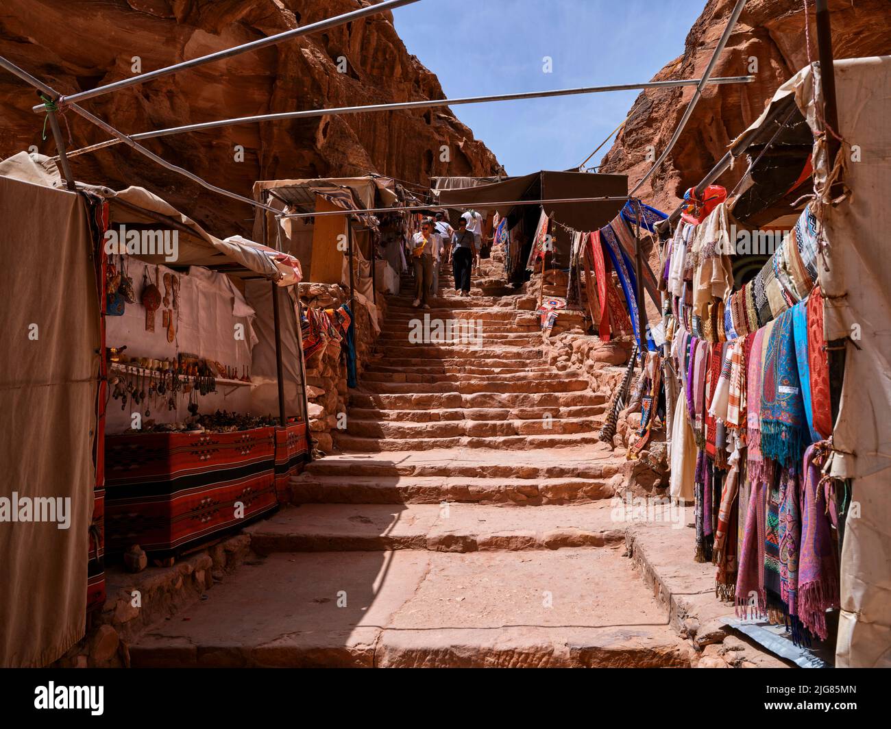 Petra, ciudad de los nabateos, Jordania. Foto de stock