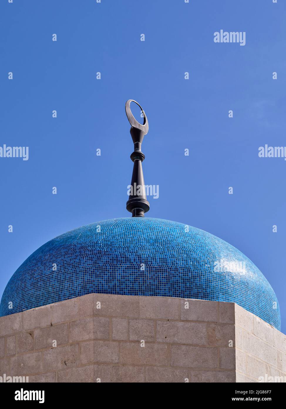 Mezquita del Rey Abdullah en Jordania. Foto de stock