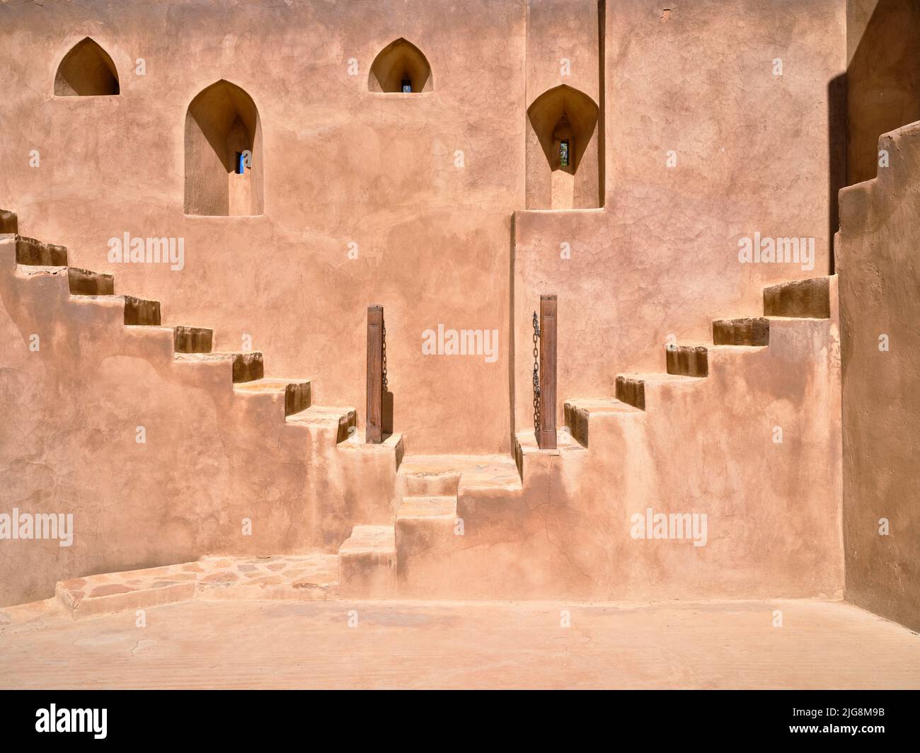 Patrimonio de la Humanidad de la UNESCO Castillo de Jibreen, Omán. Foto de stock