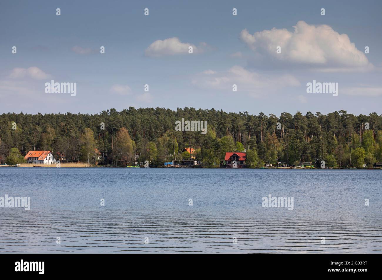 Europa, Polonia, Kuyavian-Pomeranian voivodato, Brodnica Landscape Park - Jezioro Wlk. / Lago Parteczyny Parteczyny Foto de stock