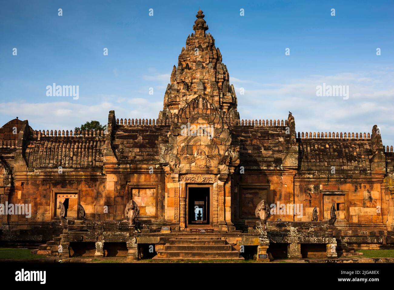 Prasat Hin Khao Phanom Rung, templo Khmer, brillo matutino, Buri Ram, Buriram, ISAN (Isaan), Tailandia, Sudeste Asiático, Asia Foto de stock
