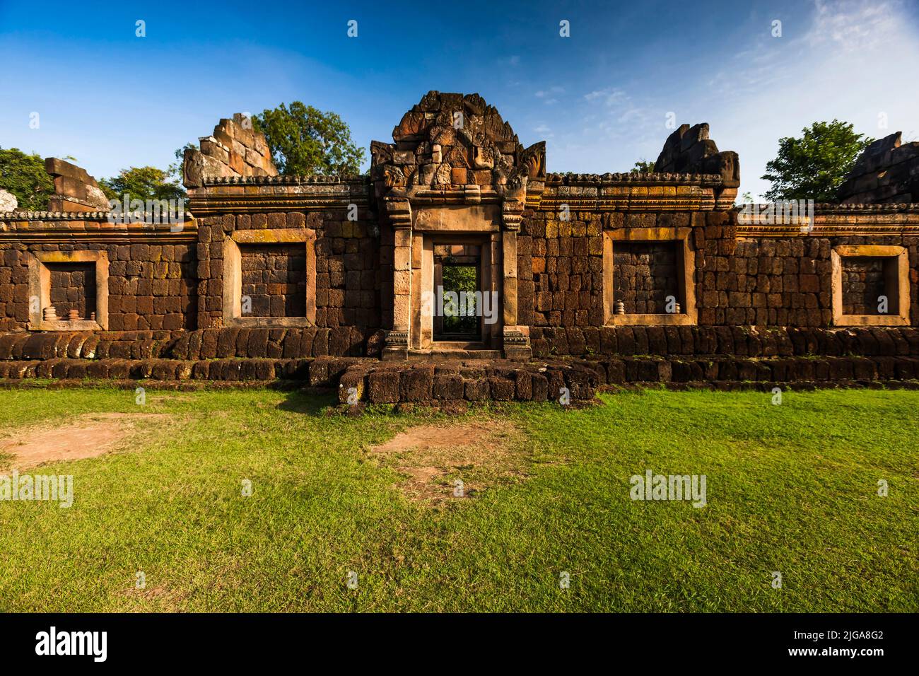 Prasat Hin Khao Phanom Rung, patio del complejo principal, recinto de la pared, Buri Ram, Buriram, Isan (Isaan), Tailandia, Sudeste asiático, Asia Foto de stock