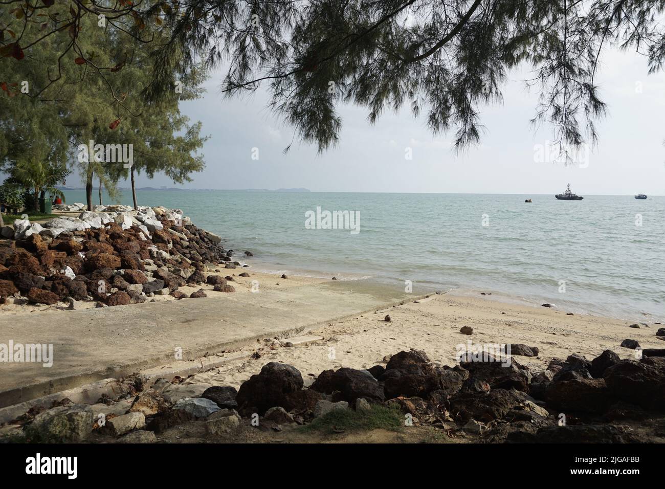 Playa de Port Dickson, Malasia Foto de stock