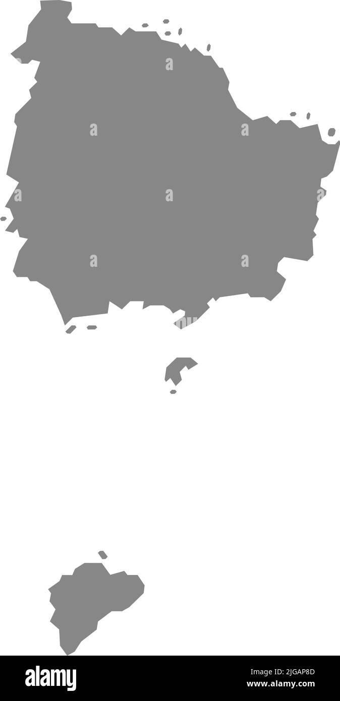 Mapa gris de LA ISLA NORFOLK, AUSTRALIA Ilustración del Vector