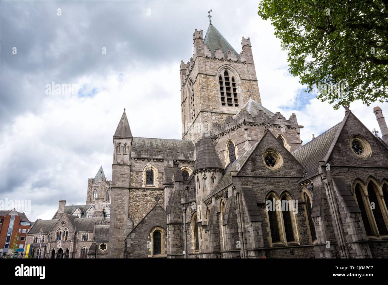 Christ Church en el centro de Dublín, Irlanda. Foto de stock
