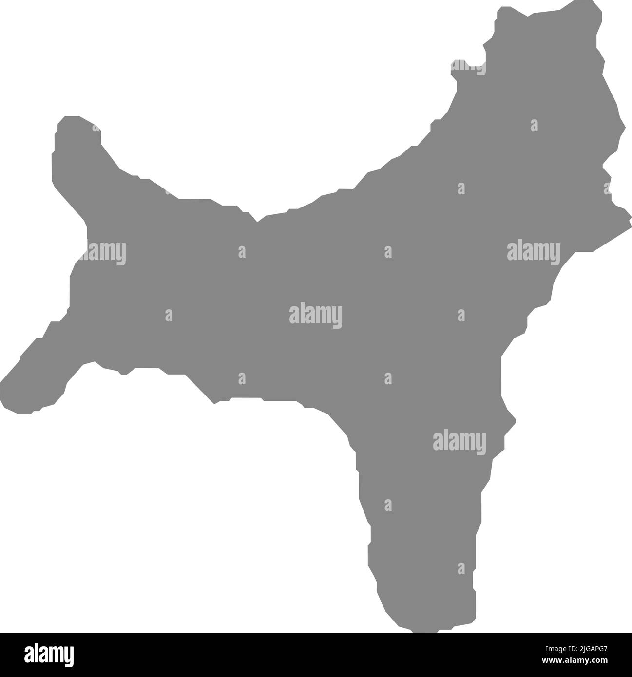 Mapa gris DE LA ISLA DE NAVIDAD, AUSTRALIA Ilustración del Vector