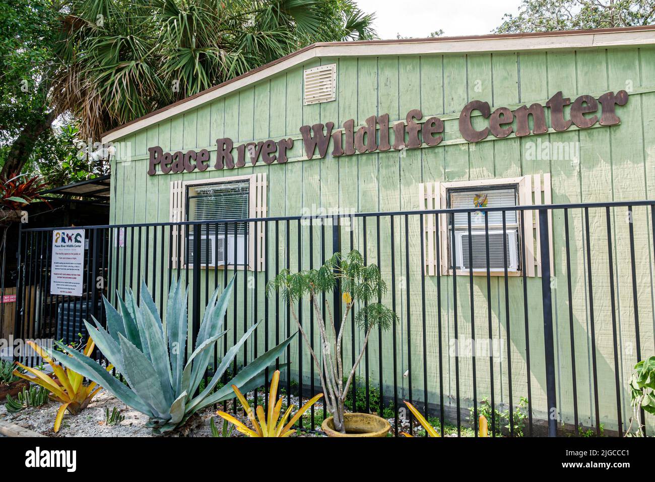 Punta Gorda Isles Florida, Puerto de Charlotte Ponce de León Parque Centro de Vida Silvestre Río de la Paz, rehabilitación rehabilitando educación no lucrativa Re Foto de stock