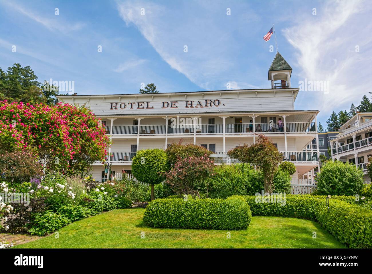 Washington, Islas San Juan, Isla San Juan, Puerto Roche, Hotel de Haro Foto de stock
