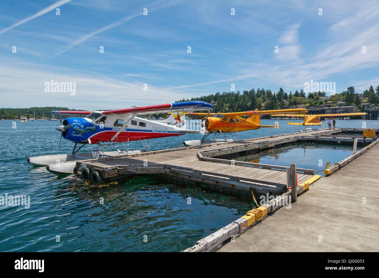 Washington, Isla de San Juan, Friday Harbor, de Havilland Canada DHC-2 Beaver, aviones flotantes Foto de stock