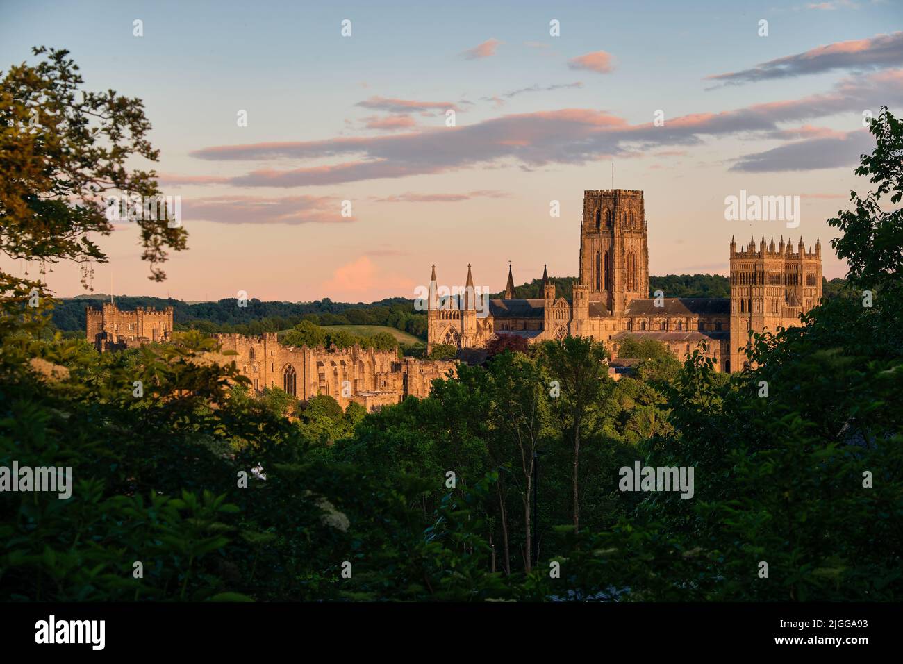 La Catedral y el castillo de Durham Foto de stock