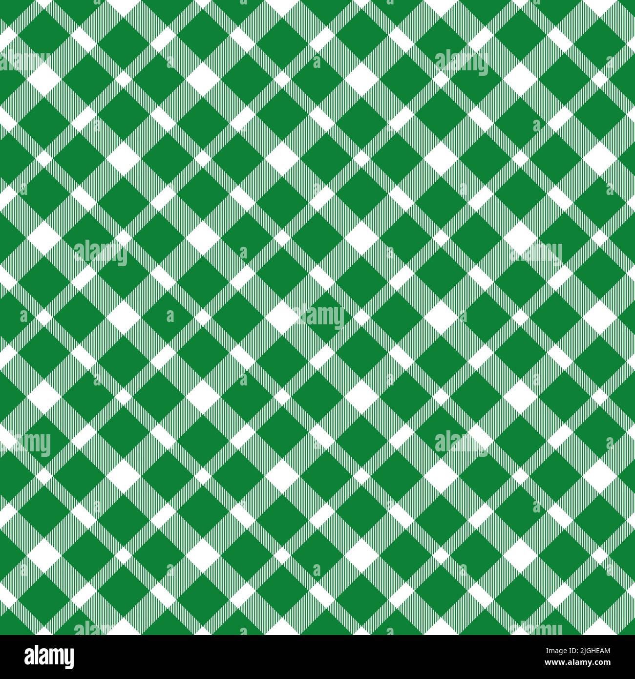Patrón a cuadros blanco verde sin costuras. Ilustración vectorial de patrón tradicional. Estampado moderno sin costuras. Ilustración del Vector
