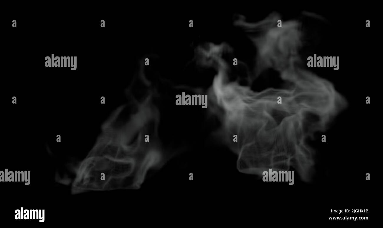 3d renderizado de vapor caliente o textura de humo para manipulación relacionada con alimentos. Foto de stock
