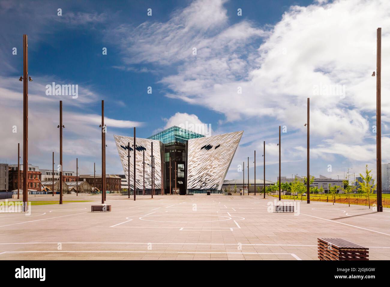 Museo del Titanic de Belfast, Belfast, Irlanda del Norte, Reino Unido Foto de stock