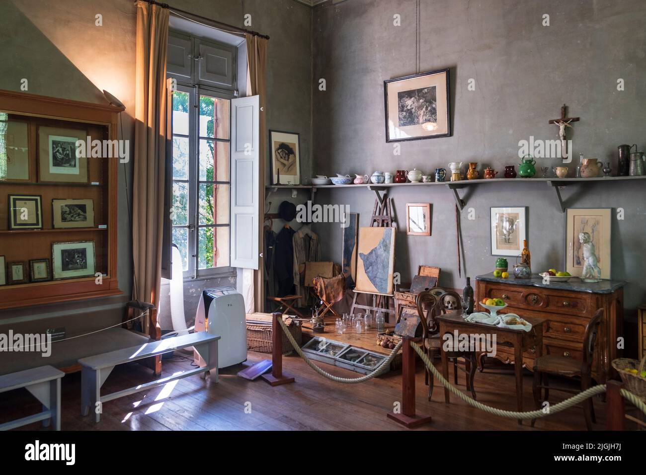 Atelier de Cezanne - estudio de arte interior, Aix-en-Provence, Francia Foto de stock