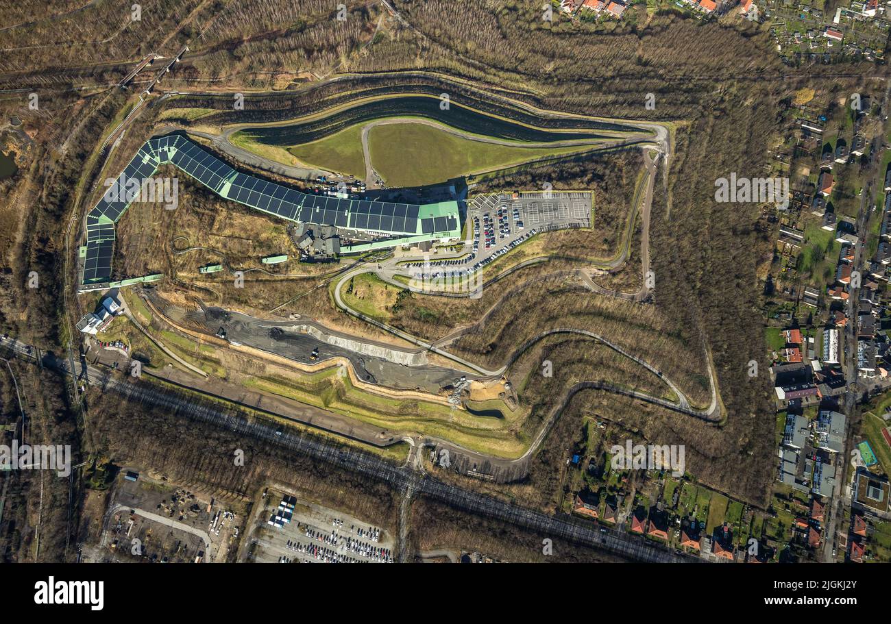 Vista aérea, alpincenter Bottrop en el distrito de Welheim en Bottrop, área de Ruhr, Renania del Norte-Westfalia, Alemania, Bottrop, DE, Europa, foto-gráfica aérea Foto de stock