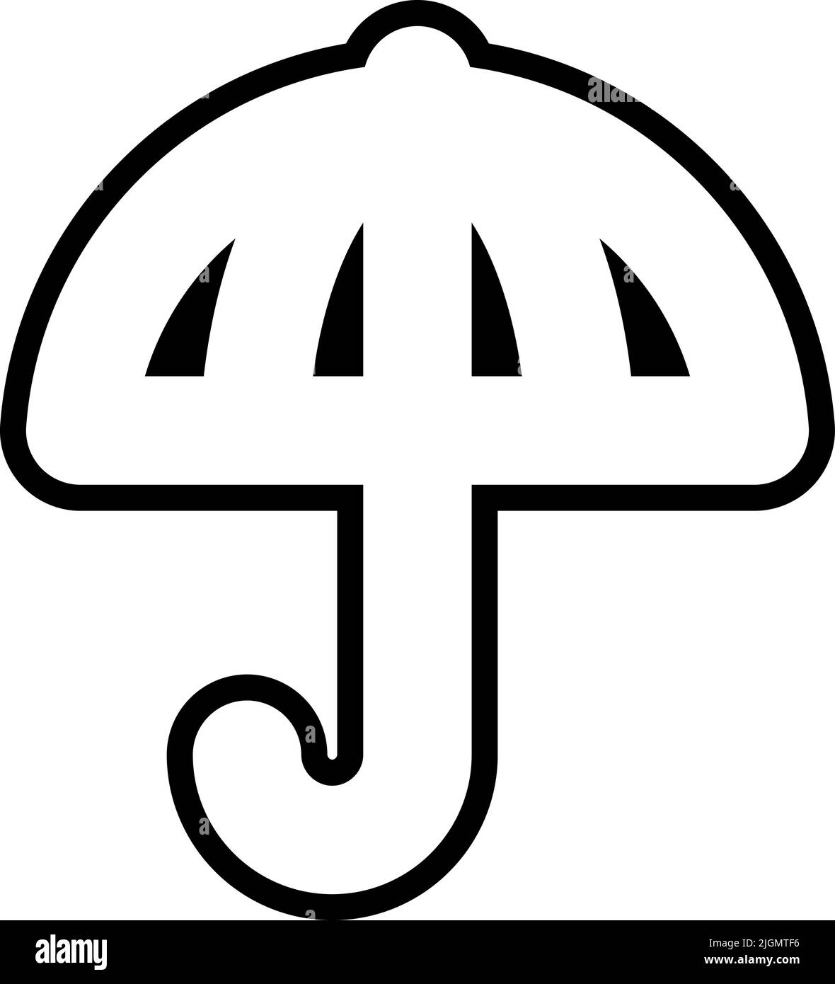 Icono del paraguas de la temporada de primavera . Ilustración del Vector