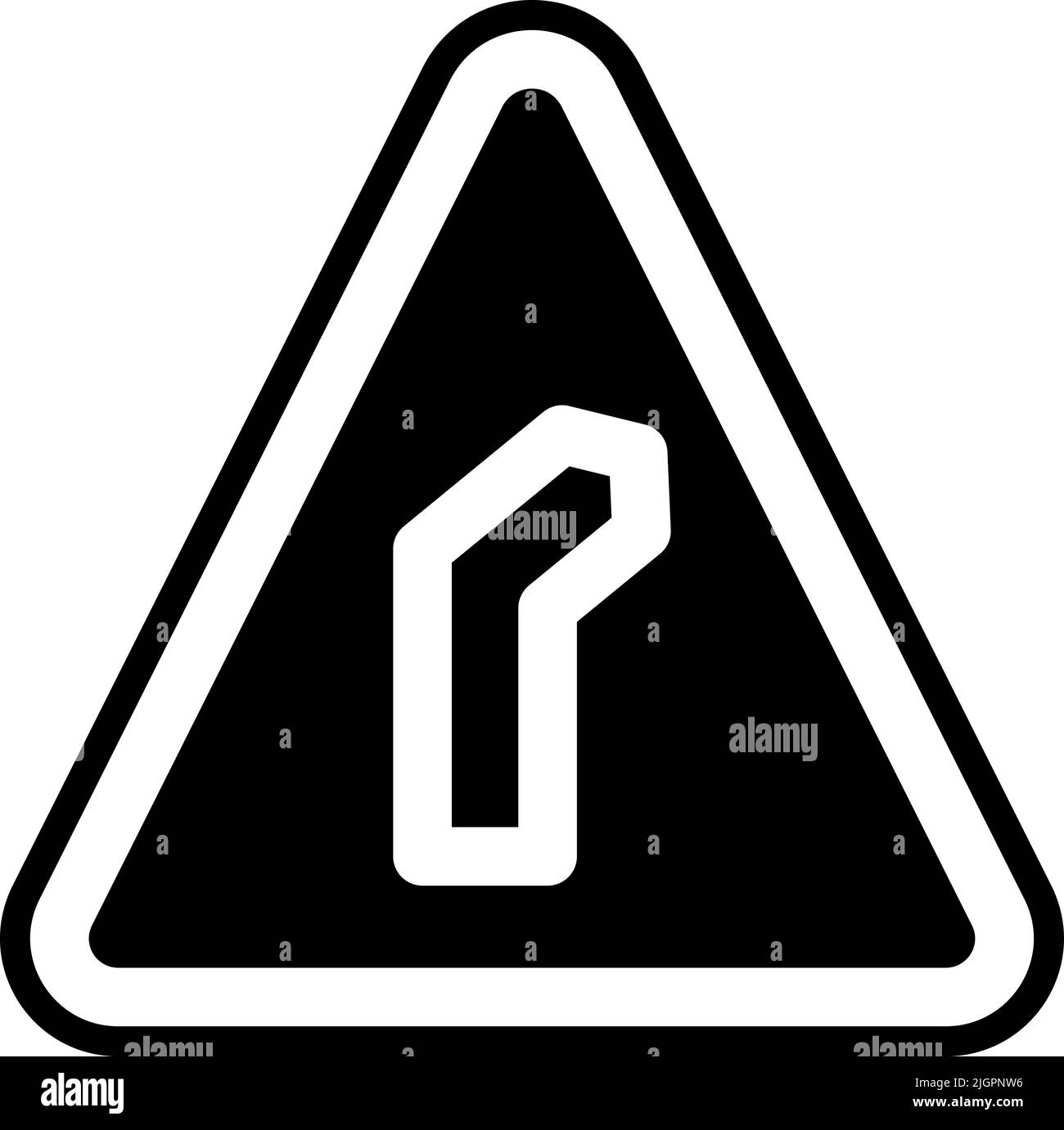 Señal de tráfico curva peligrosa Imágenes vectoriales de stock - Alamy