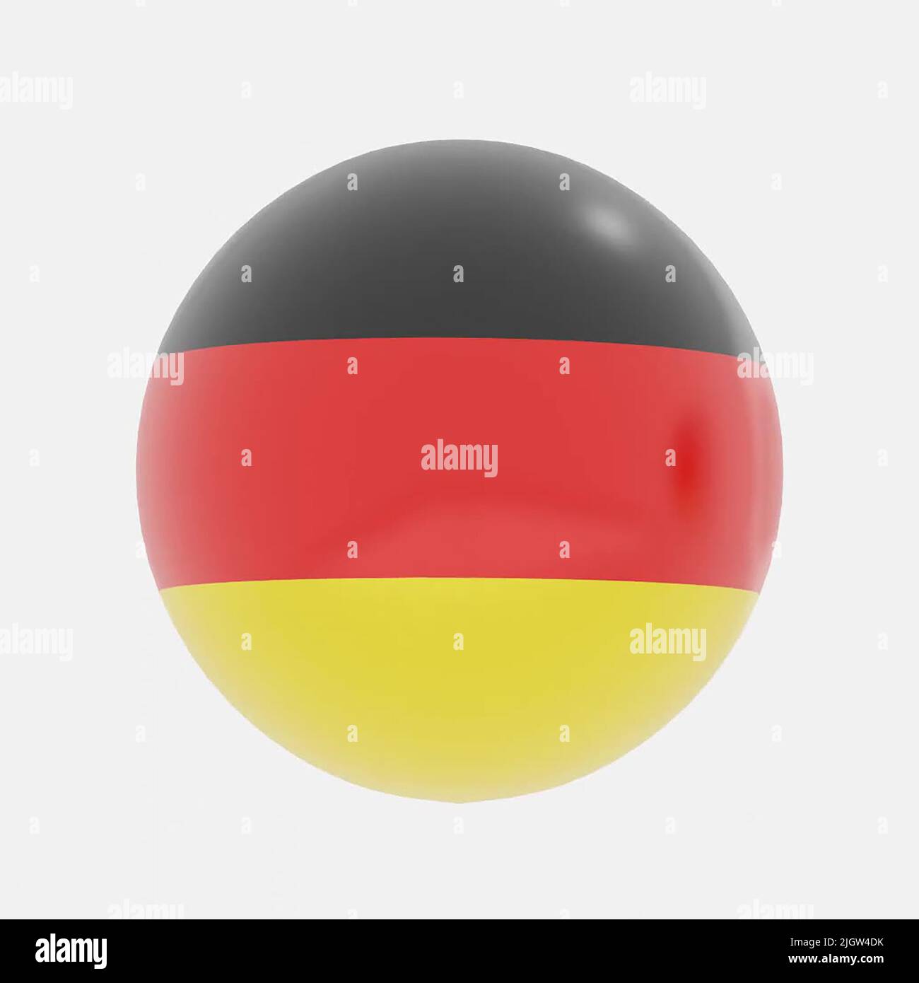 3D Render de globo en Alemania Países bandera para icono o símbolo. Foto de stock