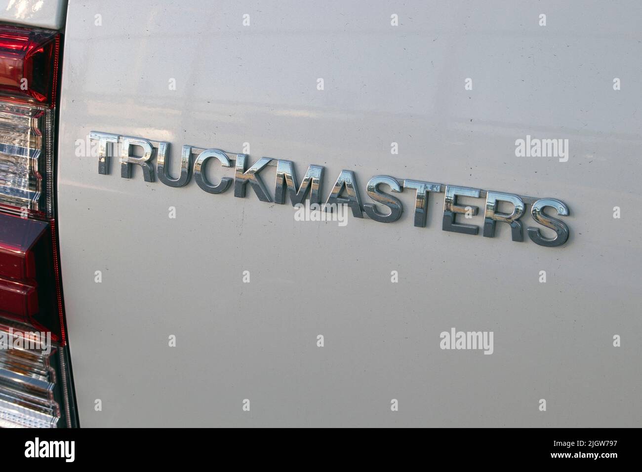 Texto del logotipo de Truckmasters Foto de stock