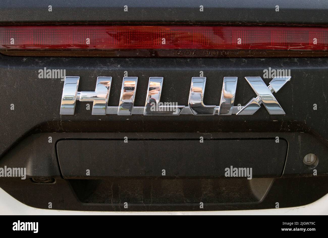 Texto del logotipo de Toyota Hilux Foto de stock