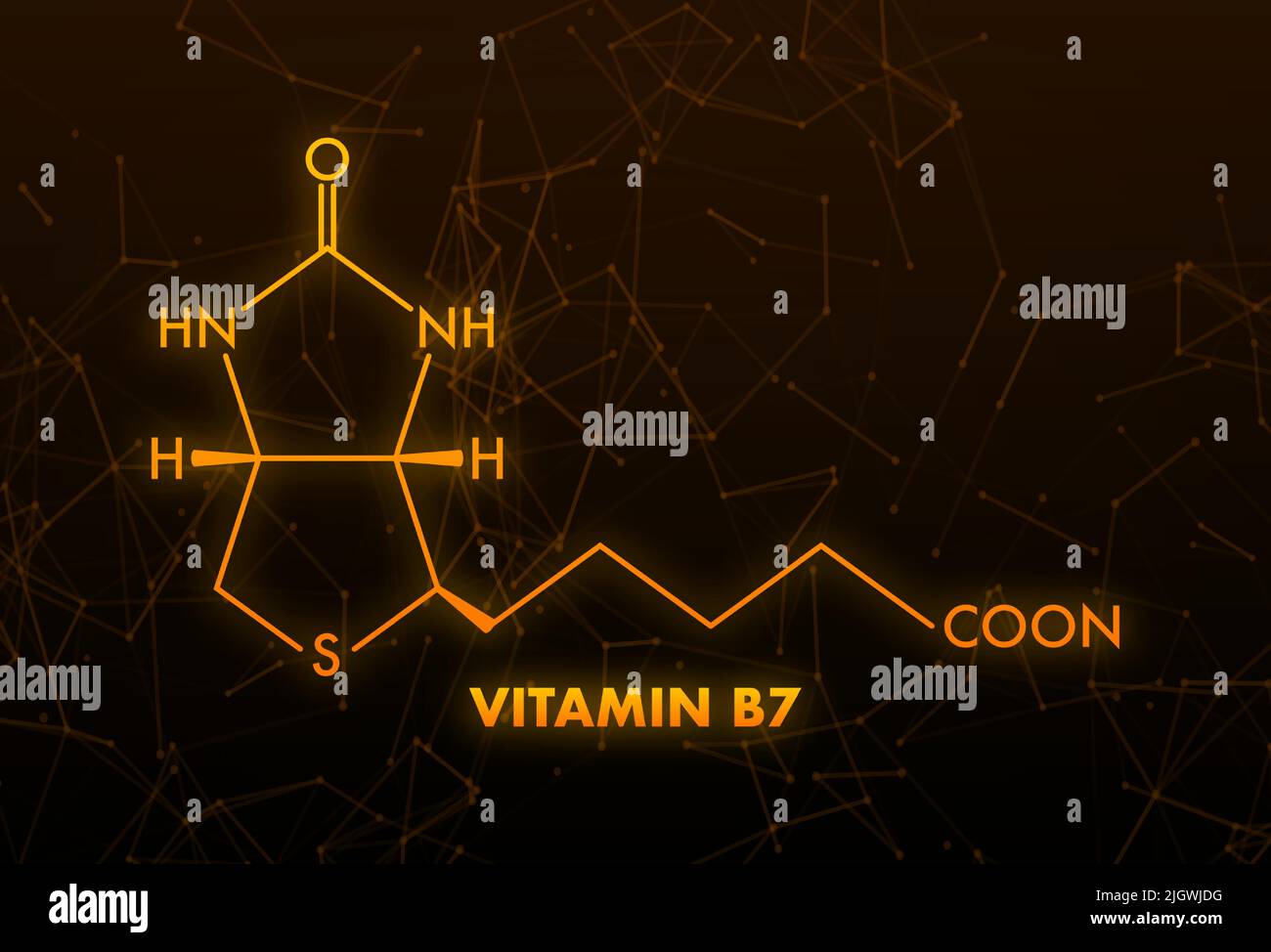 Fórmula De Vitamina B7 Molécula De Biotina De Vitamina B7 Fórmula Esquelética Imagen Vector De 5739