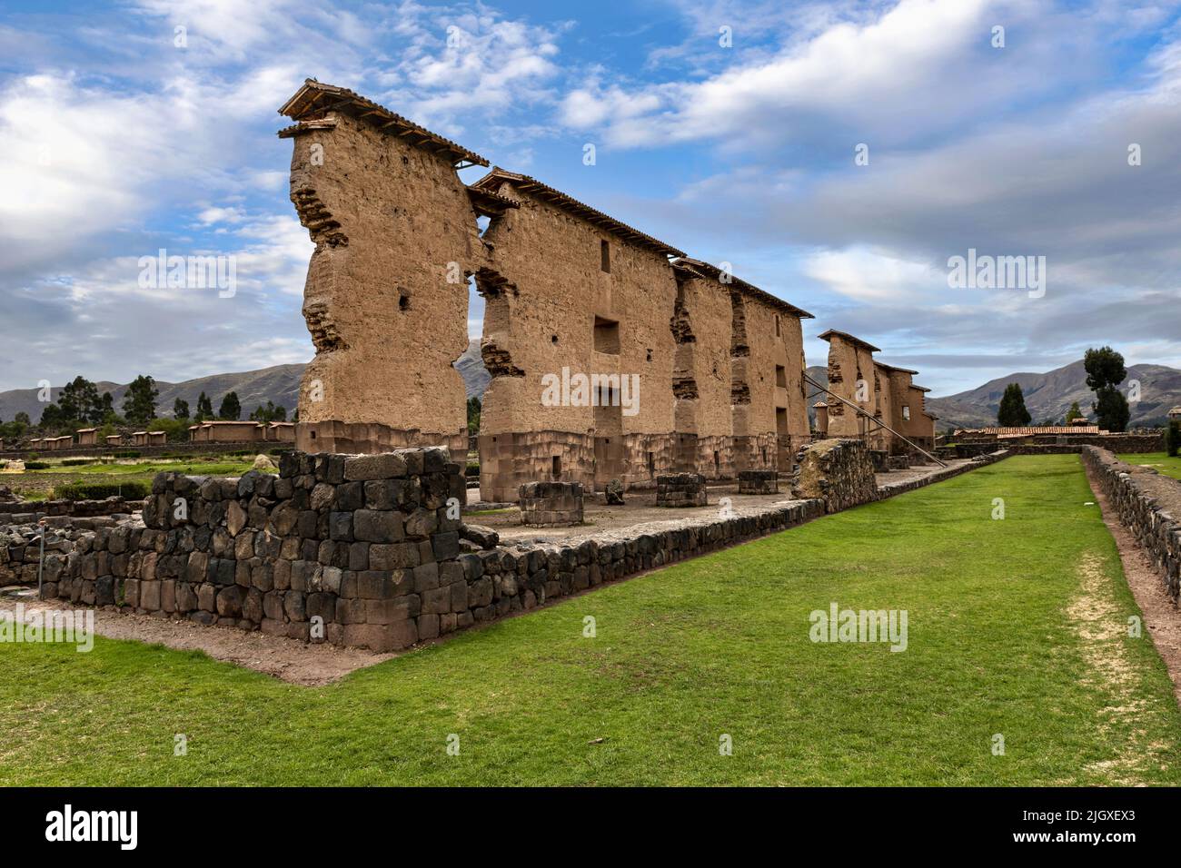 Templo Inca de Wiracocha, Perú Foto de stock