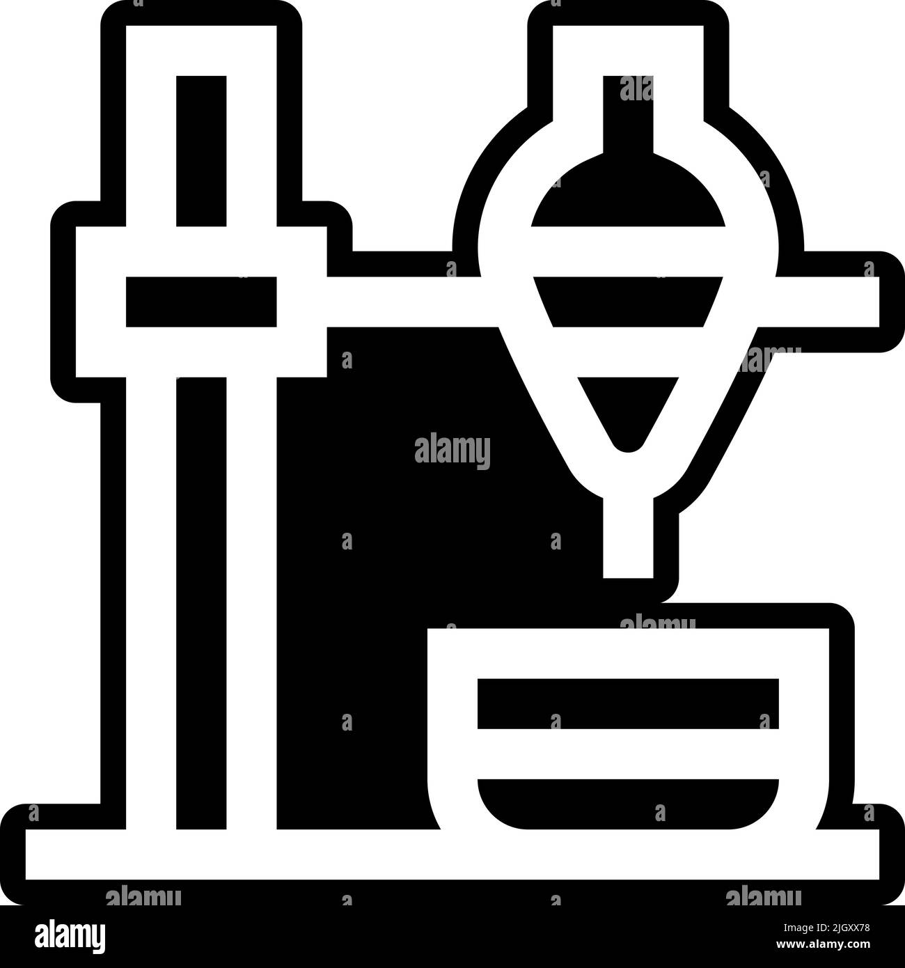 Embudo de laboratorio Imágenes de stock en blanco y negro - Alamy