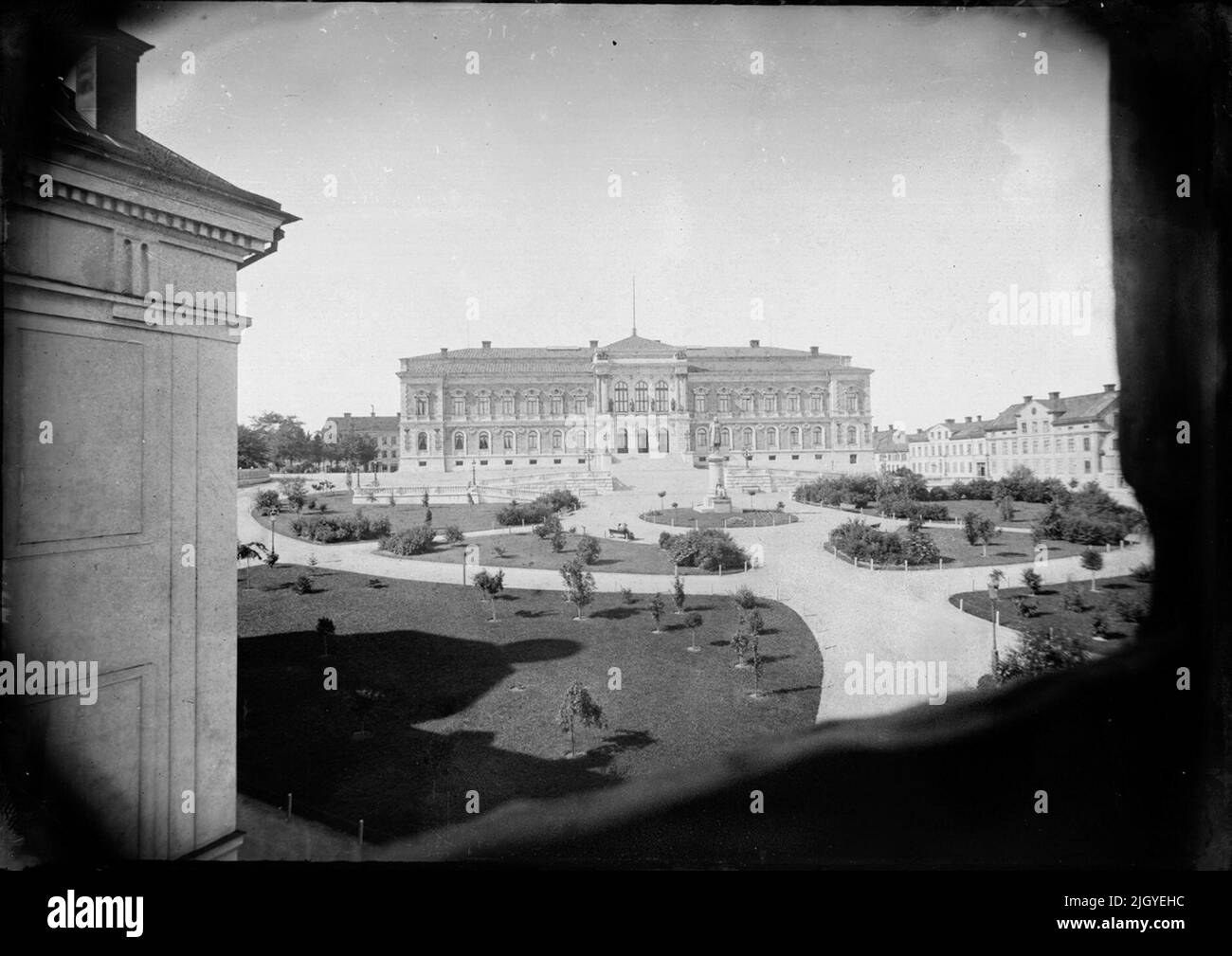 Casa Universitaria, Uppsala 1893. Casa Universitaria, Uppsala 1893 Foto de stock