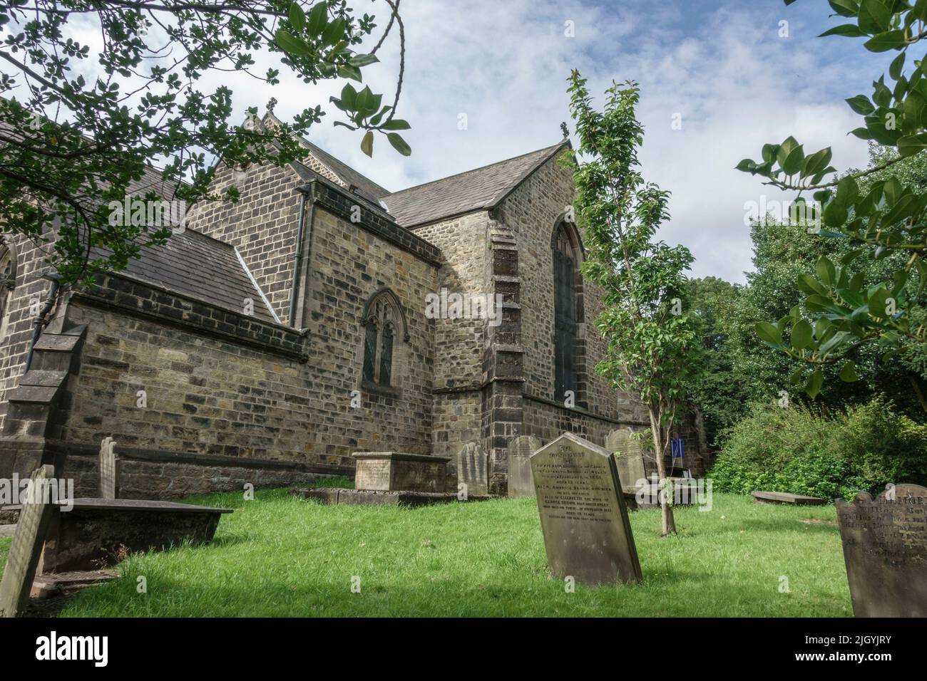 All Saints' Church, en Otley, West Yorkshire, Reino Unido. Foto de stock