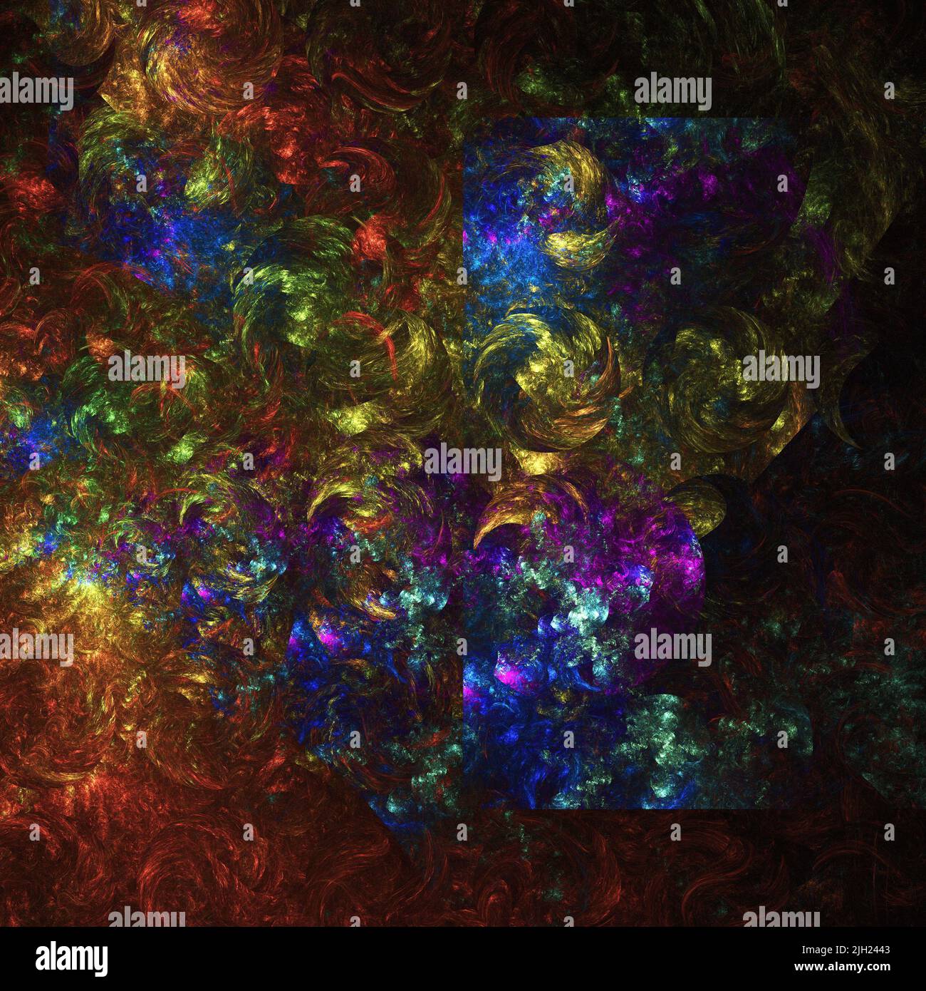 Un fondo fractal abstracto ilustrado de color neón en un espacio oscuro,  perfecto para fondos de pantalla Fotografía de stock - Alamy
