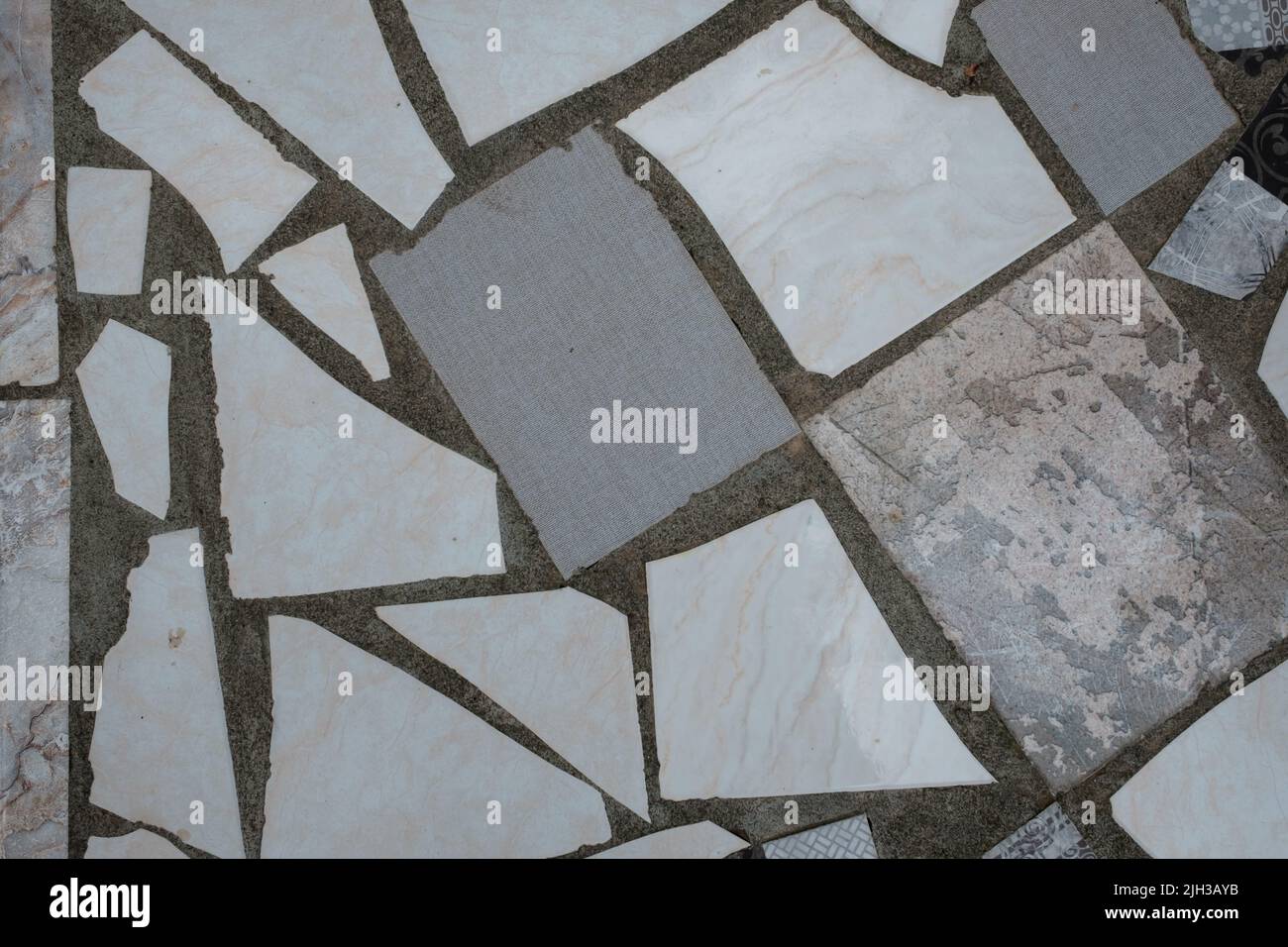 Piedra gris en la pared del suelo como fondo. Vista superior Foto de stock