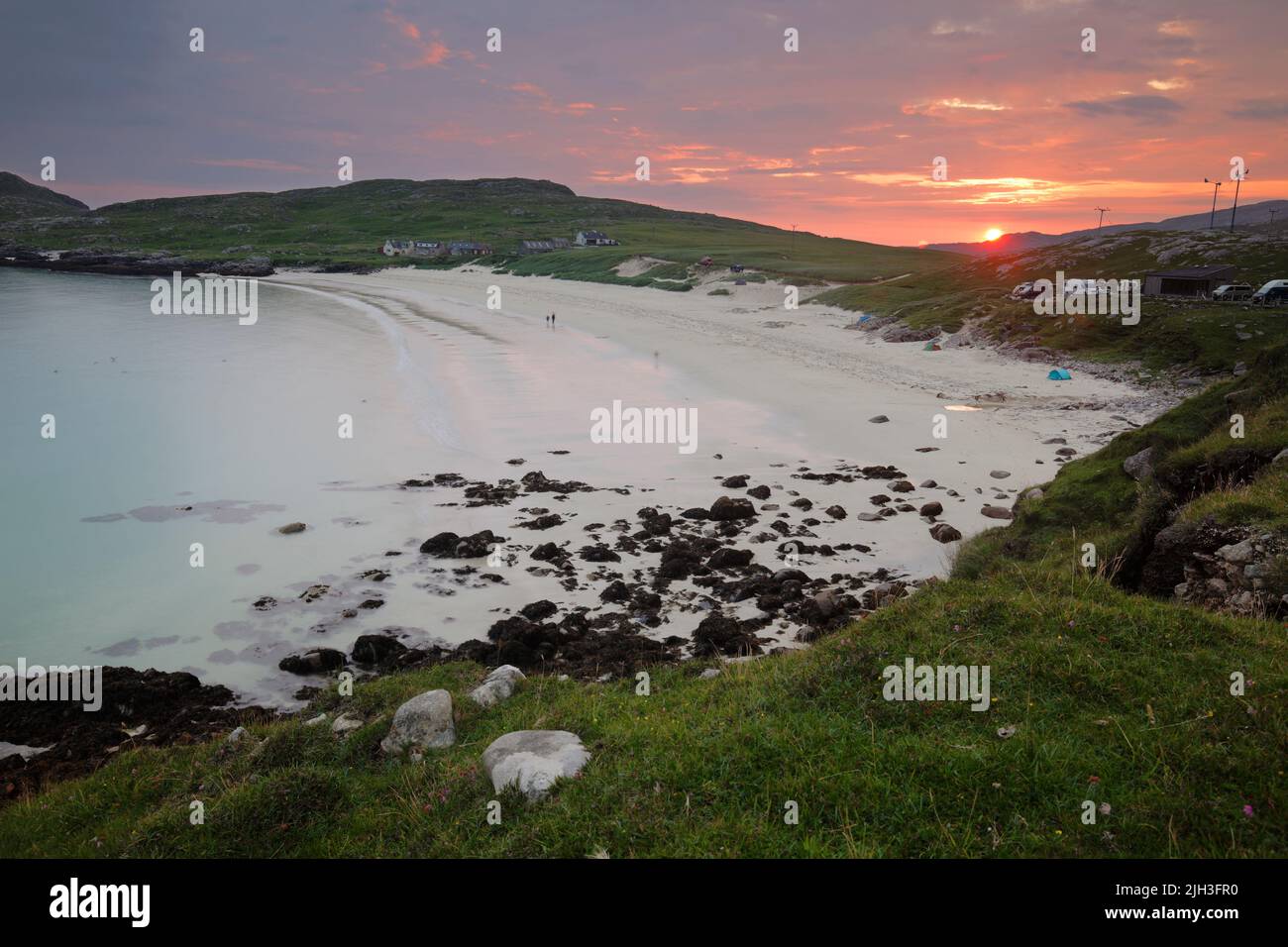 Playa Huisnis, Isla de Lewis, las Hébridas Exteriores, Escocia Foto de stock