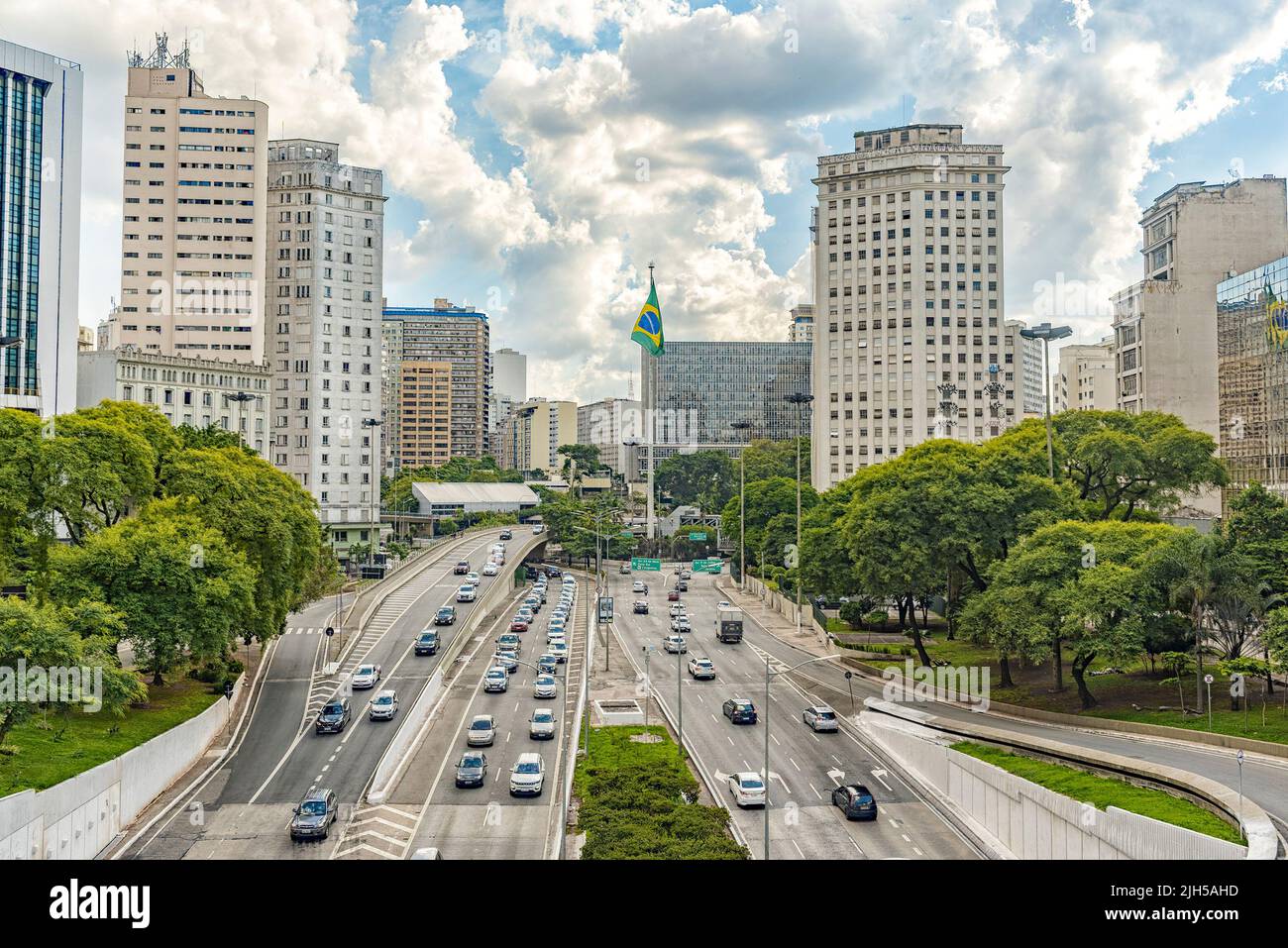 Centro financiero de negocios brasileño, Sao Paolo Foto de stock