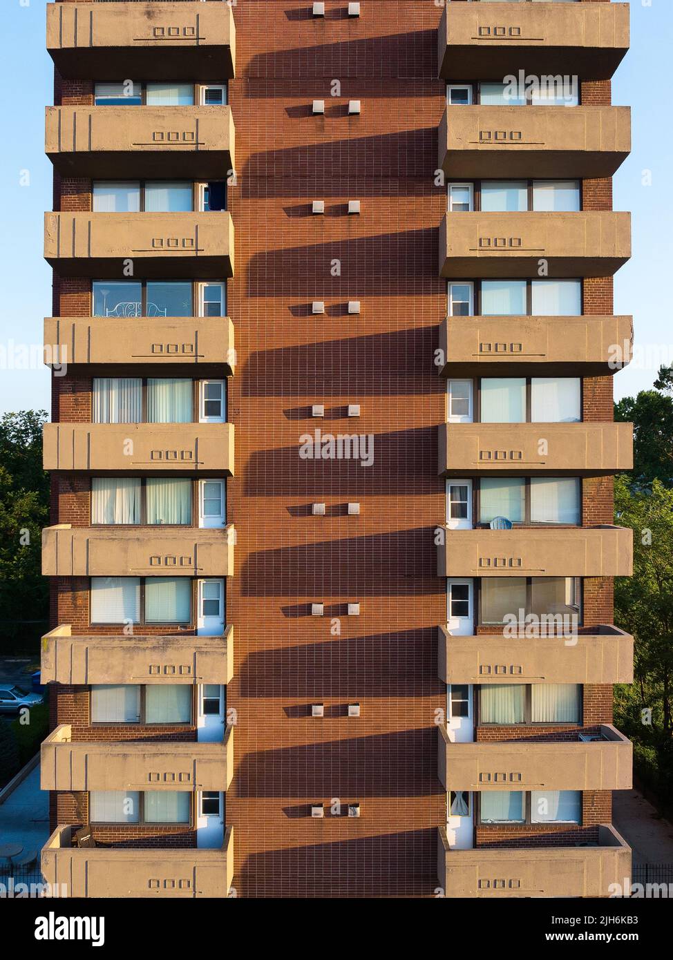 Apartamentos Ambassador diseñados por Isadore Shank Foto de stock