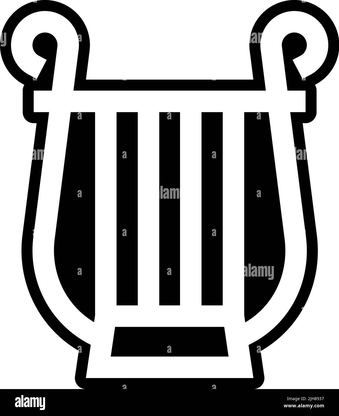 Icono de instrumentos musicales harp Ilustración del Vector