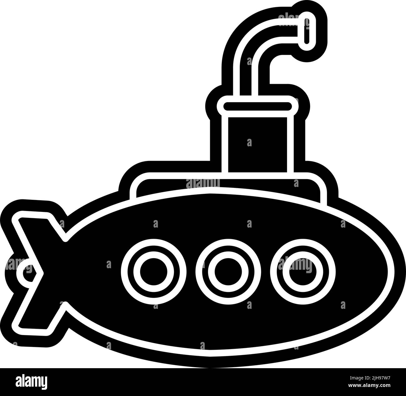 Submarino marinero . Ilustración del Vector